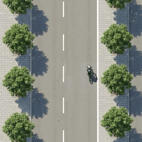 Ciclista centrado