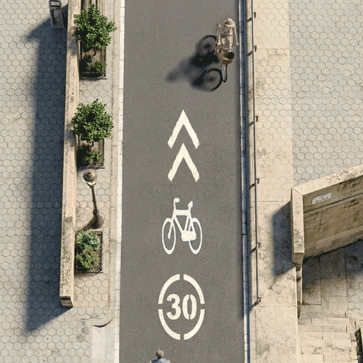 Ciclistas en zona 30