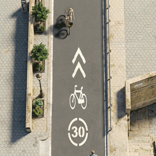 Ciclistas en zona 30